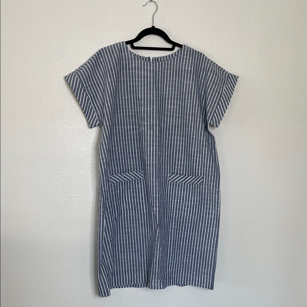 Appleseed's Navy Striped Midi Dress size 16P